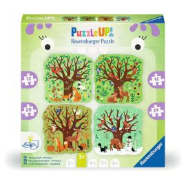 Puzzle UP! Vier Jahreszeiten von Ravensburger, 12004002 - 4 konturgeformte Puzzles mit 12, 16, 20, 24 Teilen, mit groß