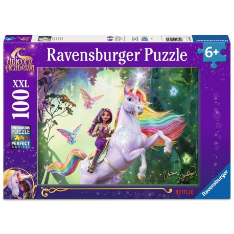Ravensburger Kinderpuzzle - 12004164 Unicorn Academy - Puzzle für Kinder ab 6 Jahren, mit 100 Teilen im XXL-Format