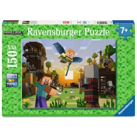 Ravensburger Kinderpuzzle - 12004177 Minecraft Baukunst und Abenteuer - Puzzle für Kinder ab 7 Jahren, mit 150 Teilen