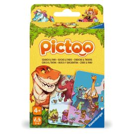 Ravensburger 23479 - Pictoo Dino Kartenspiel -  Schnelles Karten-Suchspiel für Kinder ab 4 Jahren, Familienspiel für K