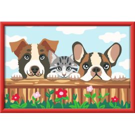 Ravensburger CreArt - Malen nach Zahlen 23855 - Katzen und Hunde - ab 11 Jahren