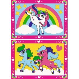 Ravensburger CreArt - Malen nach Zahlen 23983 - Zauberponys mit Regenbogen - ab 5 Jahren