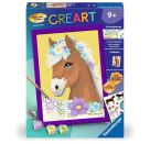 Ravensburger CreArt - Malen nach Zahlen 23999 - Pferd mit Blumen - ab 9 Jahren