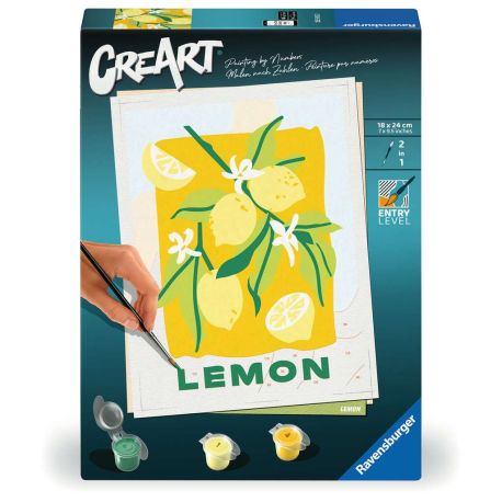 Ravensburger CreArt - Malen nach Zahlen 25515 - Zitronen - ab 12 Jahren für Einsteiger