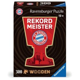 Ravensburger WOODEN Puzzle 12001342 - FC Bayern München - 300 Teile Kontur-Holzpuzzle mit stabilen, individuellen Puzz