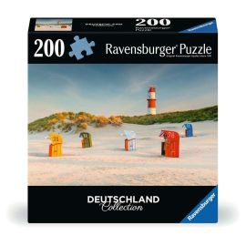 Ravensburger Puzzle 12001477 - Leuchtturm hinter der Düne auf Borkum - 300 Teile Puzzle Deutschland Collection für Erw