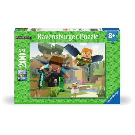 Ravensburger Kinderpuzzle - 12004144 Minecraft - Puzzle für Kinder ab 8 Jahren, mit 200 Teilen im XXL-Format