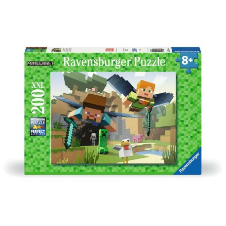 Ravensburger Kinderpuzzle - 12004144 Minecraft - Puzzle für Kinder ab 8 Jahren, mit 200 Teilen im XXL-Format