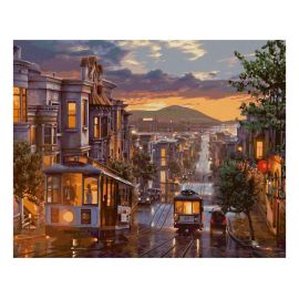Malen nach Zahlen - Abendstimmung in San Francisco
