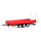 herpa - LKW Tiefladetandemanhänger mit Auffahrrampen 2achs, rot
