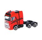 herpa - Volvo FH 16 GL XL 2020 Zugmaschine mit Schwerlastturm 3achs, rot-schwarz