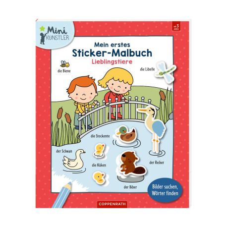 Mein 1. Sticker-Malbuch: Lieblingstiere - Mini-Künstler