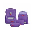 BASIS Schulranzen-Set „Purple Konfetti, 4-teilig