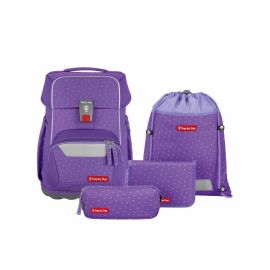 BASIS Schulranzen-Set „Purple Konfetti, 4-teilig