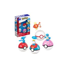 MEGA Pokémon Wasser-Typ Trainerteam Bauspielzeug-Set mit 2 Actionfiguren (79 Teile) für Kinder