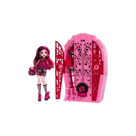 Monster High Skulltimate Secrets Garden Mysteries Spielset, Draculaura Puppe mit mehr als 19 Überraschungen