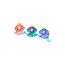 Disney Princess Bath Reveal Meerjungfrauenpuppen, muschelförmiges Überraschungsspielset mit Rutschen-Zubehör
