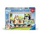 Ravensburger Kinderpuzzle - 12004111 Bluey - Puzzle für Kinder ab 3 Jahren, mit 2x12 Teilen