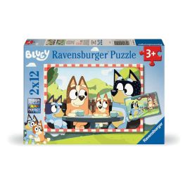 Ravensburger Kinderpuzzle - 12004111 Bluey - Puzzle für Kinder ab 3 Jahren, mit 2x12 Teilen