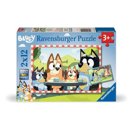 Ravensburger Kinderpuzzle - 12004111 Bluey - Puzzle für Kinder ab 3 Jahren, mit 2x12 Teilen