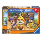 Ravensburger Kinderpuzzle - 12004167 Rubble & Crew - Puzzle für Kinder ab 3 Jahren, mit 2x12 Teilen