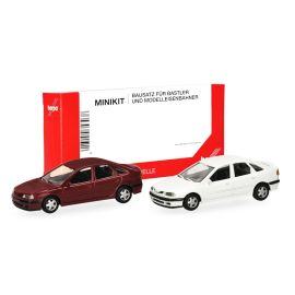 herpa - MiniKit Renault Laguna Sienarot und Arktisweiß, 2 Stück