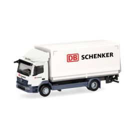 herpa - Mercedes-Benz Atego 13 Planen-LKW mit Ladebordwand DB Schenker