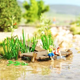 BUSCH H0 A-Set: Fische füttern