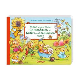 Wenn sieben kleine Gartenhasen zu Käfern und Radieschen rasen