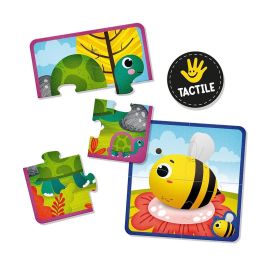 Puzzlebox mit 6 Tierpuzzeln, Montessori