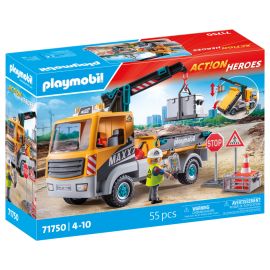 PLAYMOBIL 71750 Baustellen-LKW mit Kran