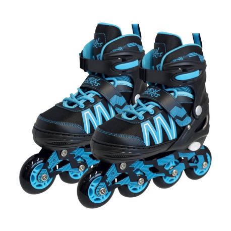 New Sports Inliner schwarz blau ABEC 7, Größe 31-34