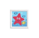 DIAMOND DOTZ® Original Diamond Painting   Happy Starfish   9,5 x 9,5 cm mit Bilderrahmen, Bastelset mit glitzernden Di