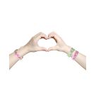 DOTZIES® Original Diamond Painting Armbänder Set „Pretty in Pink mit 3 glitzernden Armbändern 21 x 2 cm 804 Diamant Mo