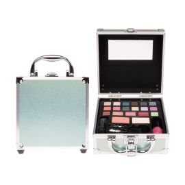 Kosmetikkoffer Grün-Silber mini