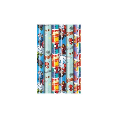 Geschenkpapier Marvel 2m x 70cm, ca. 60g, verschiedene Dekore, sortiert