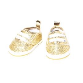 Puppen-Glitzer-Sneakers, gold, Gr. 38-45 cm