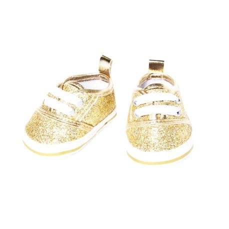 Puppen-Glitzer-Sneakers, gold, Gr. 38-45 cm