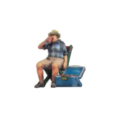 NOCH H0 Mann auf Klappstuhl