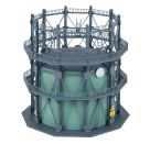 H0 Gasometer mit Rohrleitungen