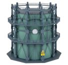 H0 Gasometer mit Rohrleitungen