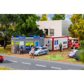 H0 Bürocontainer Polizei und DRK