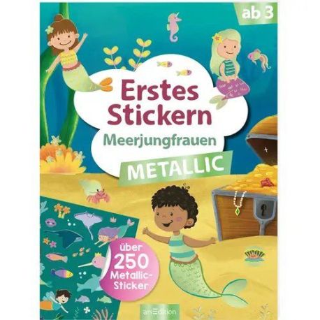 Erstes Stickern Metallic – Meerjungfrauen