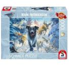 PU1000T.M.Frederickson Hundeliebe, schwarzer Labrador im Schnee