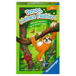 Ravensburger 23463 - Tempo, kleines Faultier, Mitbringspiel für 2-4 Spieler, Kinderspiel ab 4 Jahren, kompaktes Format