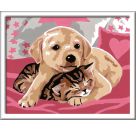 Ravensburger CreArt 28031 - Beste Freunde - Malen nach Zahlen Hund und Katze für Kinder ab 9 Jahre