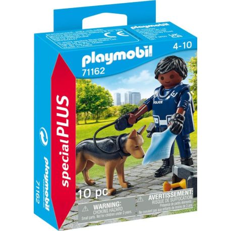 PLAYMOBIL 71162 Polizist mit Spürhund