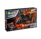 Geschenkset James Bond Eurocopter Tiger, Revell Modellbausatz mit Basiszubehör