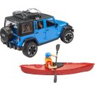 Bruder 02529 Jeep Wrangler RubiconUnlimited mit Kajak und Figur