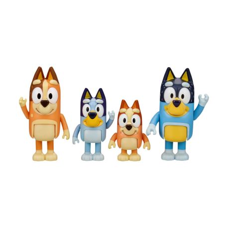mooseToys BLUEY Figuren 4er pack - Familie